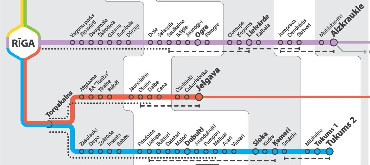 modern map - Riga-Tukums